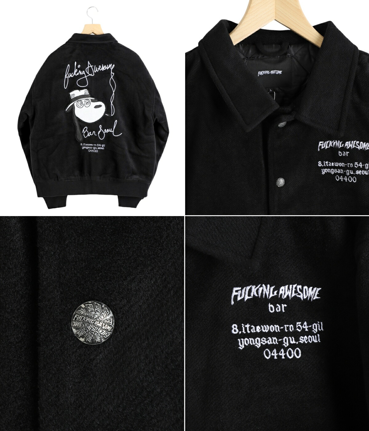 楽天市場】[SALE]FUCKING AWESOME : Korea Bar Varsity Jacket : FA