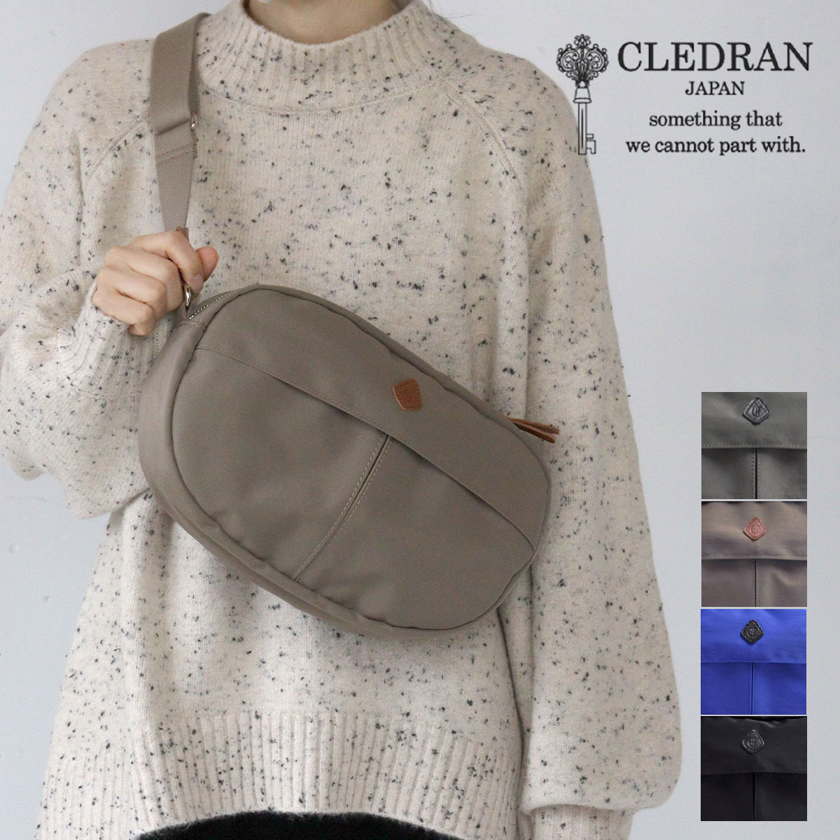 楽天市場】ショルダーバッグ オーバル ナイロン CLEDRAN クレドラン
