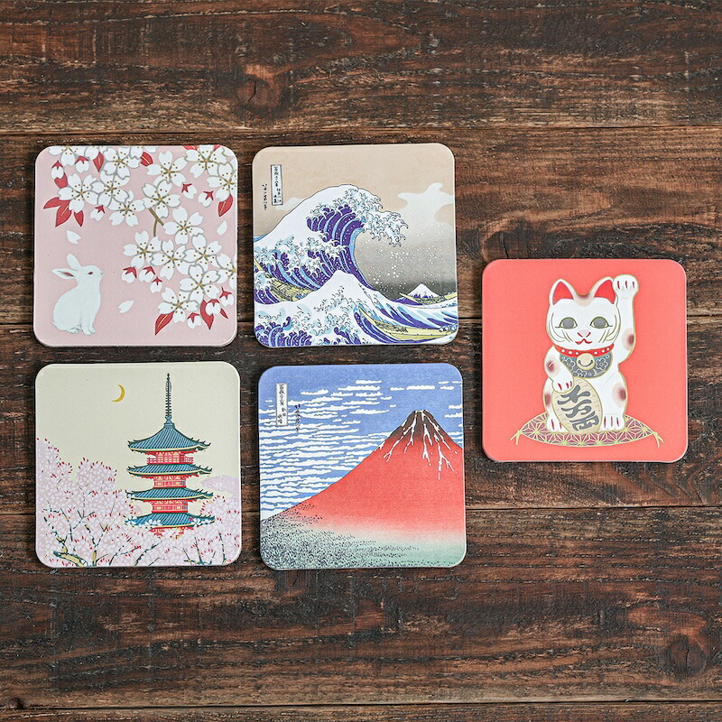 楽天市場】1~7営業日出荷 コースター おしゃれ 日本のお土産 コルク製