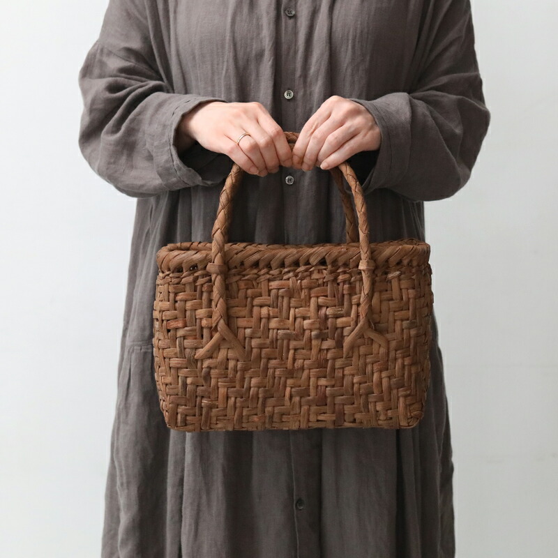 楽天市場】山葡萄かごバッグ 細網代（中） YB-129 長野県の里山で採れ