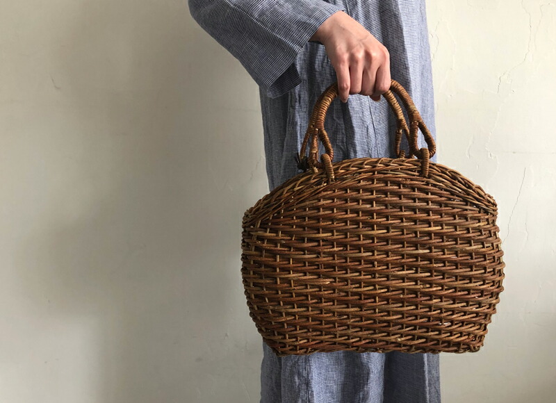 楽天市場】松野屋 あけび シェル手提げかご 青森県の 良質なあけびの蔓