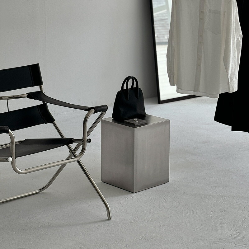 楽天市場】ステンレス スクエア サイドテーブル スツール H40 W30【ART