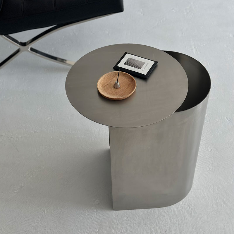 楽天市場】ステンレス Uカーブ ラウンド サイドテーブル【ART OF BLACK