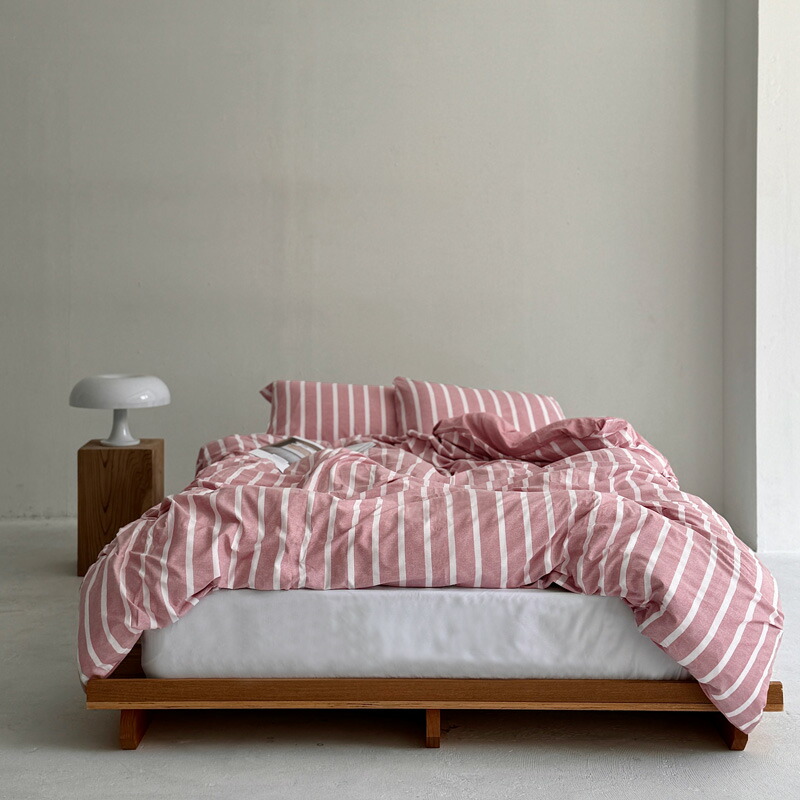 楽天市場】pink×white ストライプ 布団カバーセット【ART OF BLACK