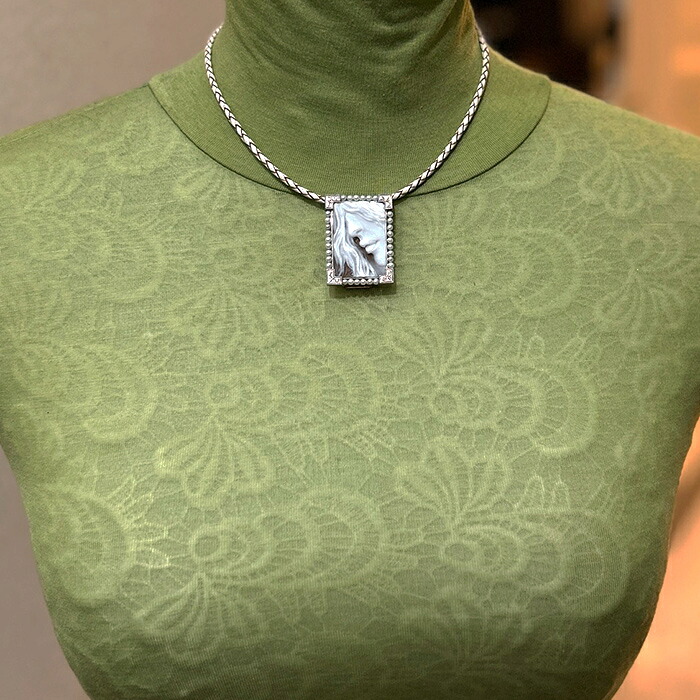 楽天市場】カメオブローチ＆ネックレス プラチナ900 パール シェル