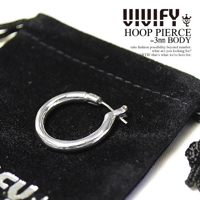 楽天市場】VIVIFY ビビファイ HOOP PIERCE -3mm BODY メンズ