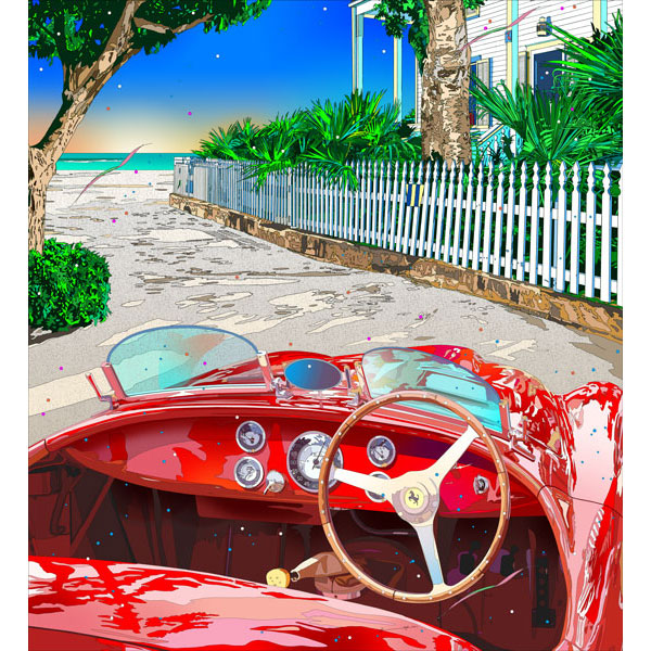 楽天市場】「イタリア育ちの赤い果実」□鈴木英人-版画（額装版画