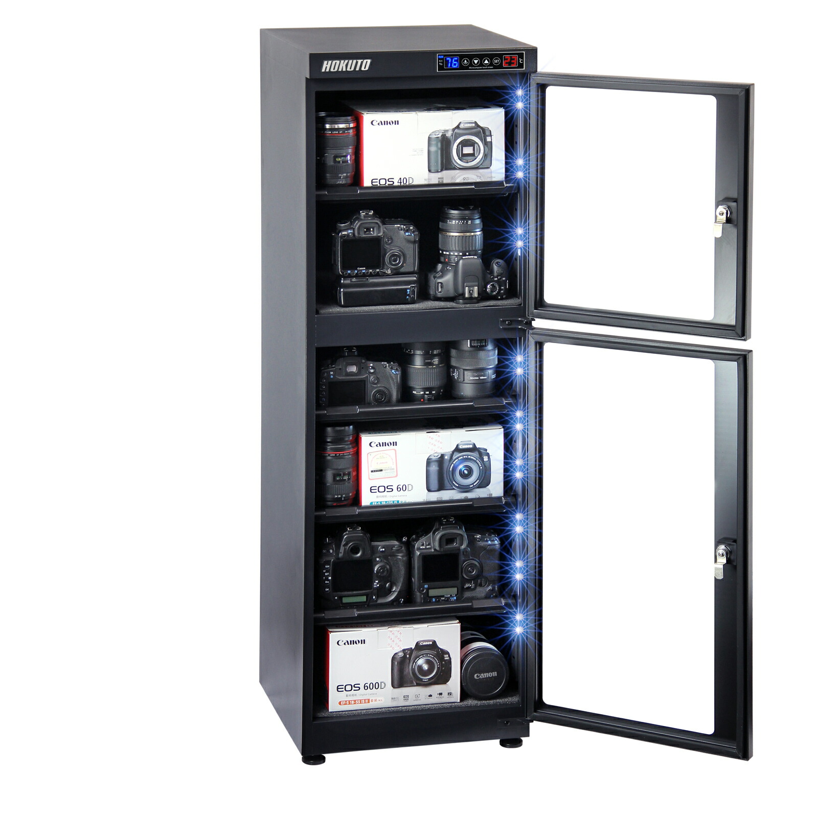 楽天市場】HOKUTO 防湿庫・ドライボックス HP-155EX HPシリーズ155L 5