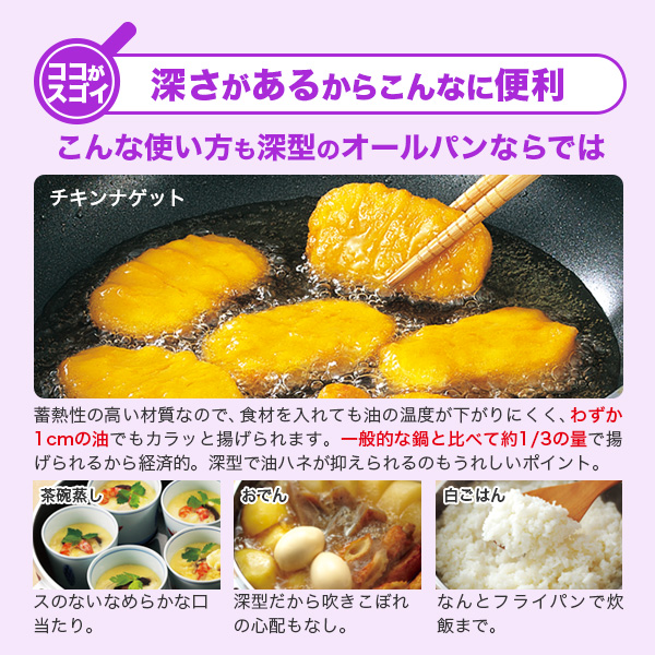 楽天市場】フライパン オールパンゼロ 22cm ショコラ IH ガス火 対応