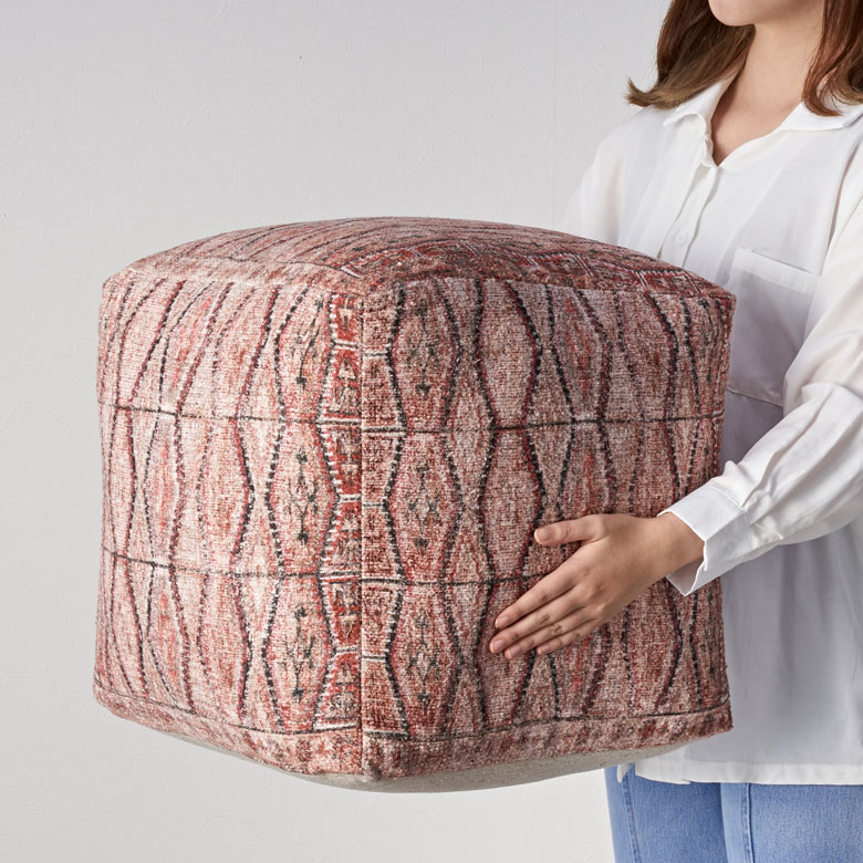 楽天市場】プフ クッション オットマン スツール オールドキリム風