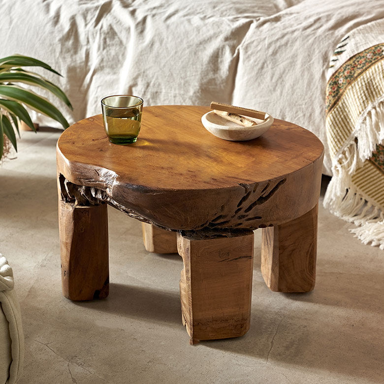 楽天市場】ローテーブル 丸 木 ミニテーブル 木製 おしゃれ 無垢材