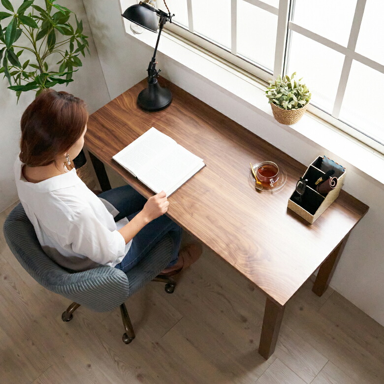 楽天市場】デスク 木製 W 120 × D 53 × H 72 スリム 引出し付き ウッド