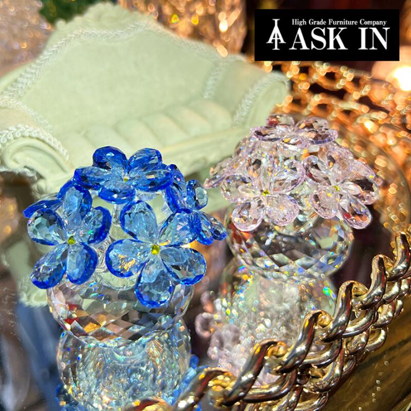 楽天市場】ガラス ガラス細工 クリスタル 置き物 置物 花 かわいい