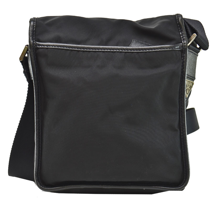 楽天市場】プラダ PRADA バッグ 三角ロゴ ブラックxシルバー ナイロン