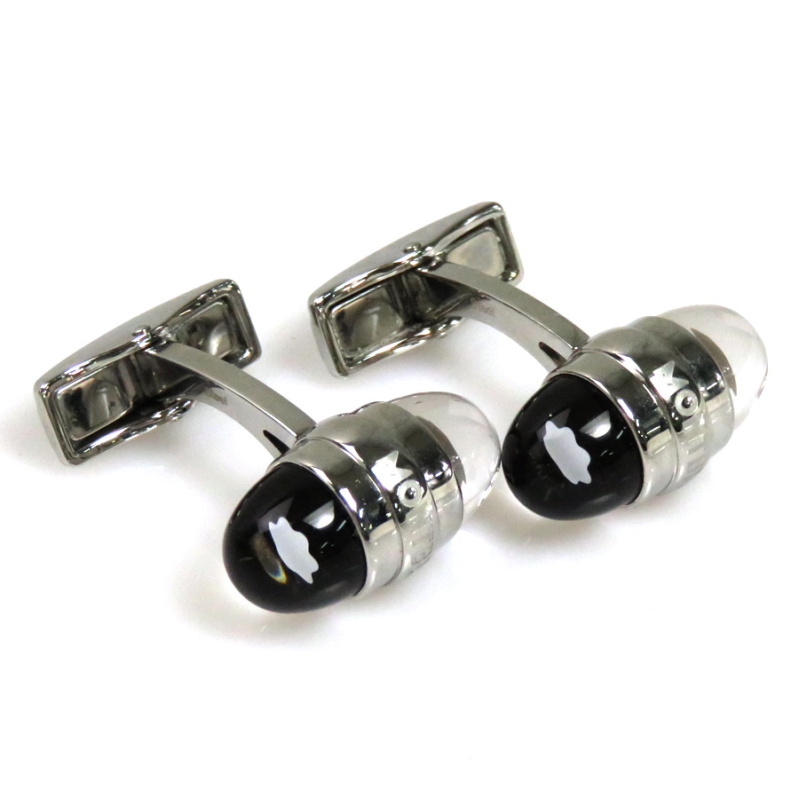 楽天市場】モンブラン カフスボタン カフリンクス シルバーxクリア