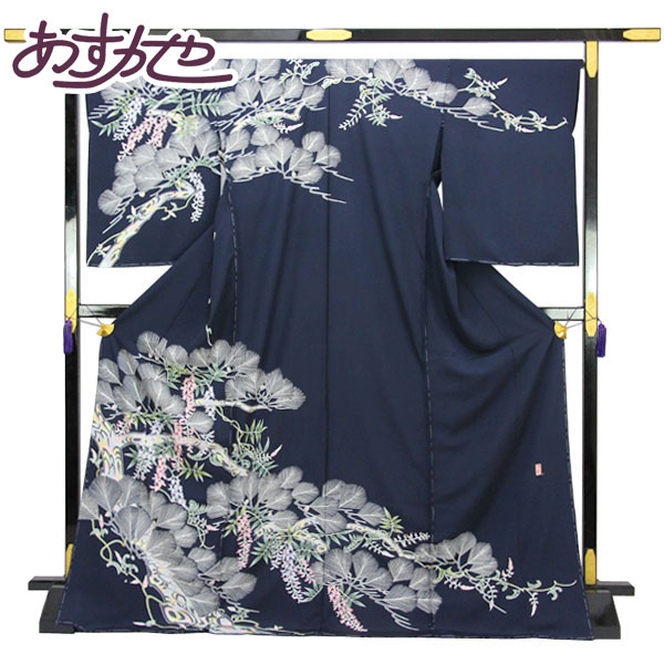 楽天市場】着物 伝統工芸品 本場 加賀友禅 訪問着 松井眞夫作 松と藤