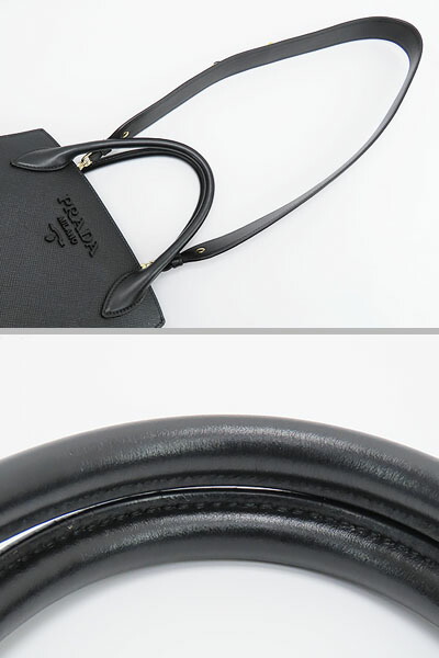 楽天市場】【美品】プラダ PRADA モノクローム サフィアーノレザー
