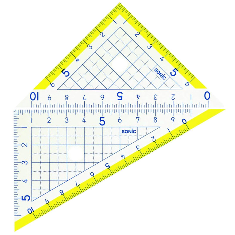 楽天市場】ソニック 三角 定規 10cm 楽しく学習 定規シリーズ SN-798