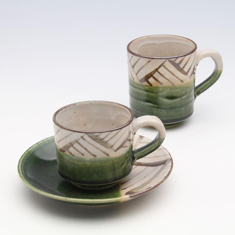 楽天市場】【いちい窯】織部 コーヒー碗皿 180ml 美濃焼 和食器