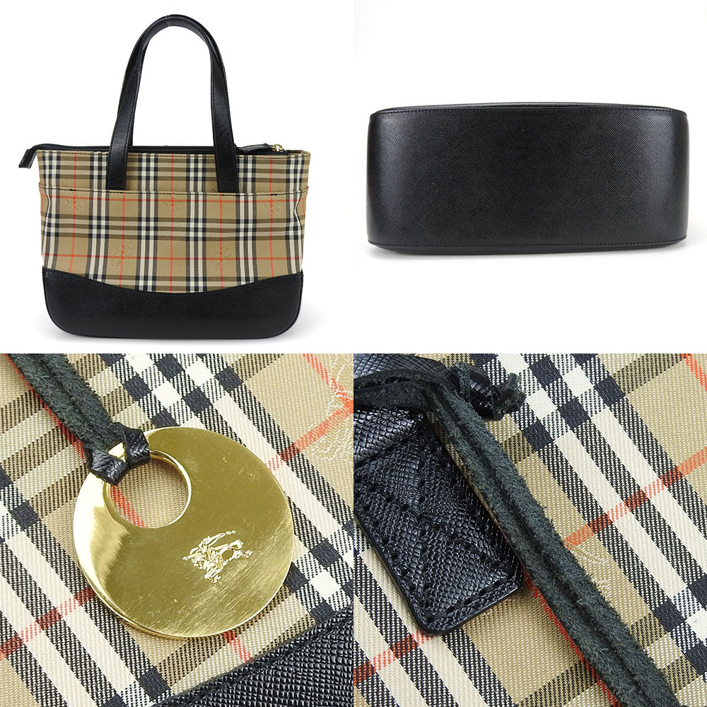 楽天市場】【中古】 バーバリー ハンドバッグ ノバチェック キャンバス