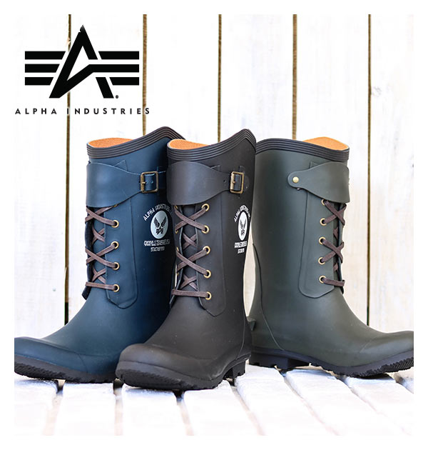 楽天市場】ラバーブーツ レインブーツ ALPHA INDUSTRIES INC. アルファ