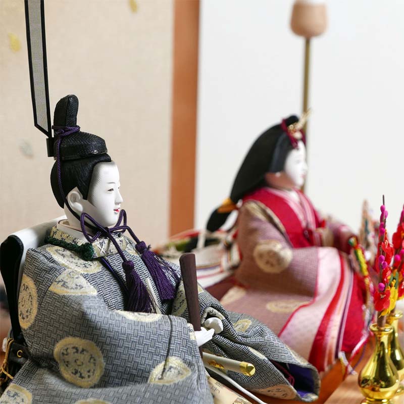 楽天市場】雛人形 上品 古典的 横山一彦作 名物裂糸屋輪宝手衣装の