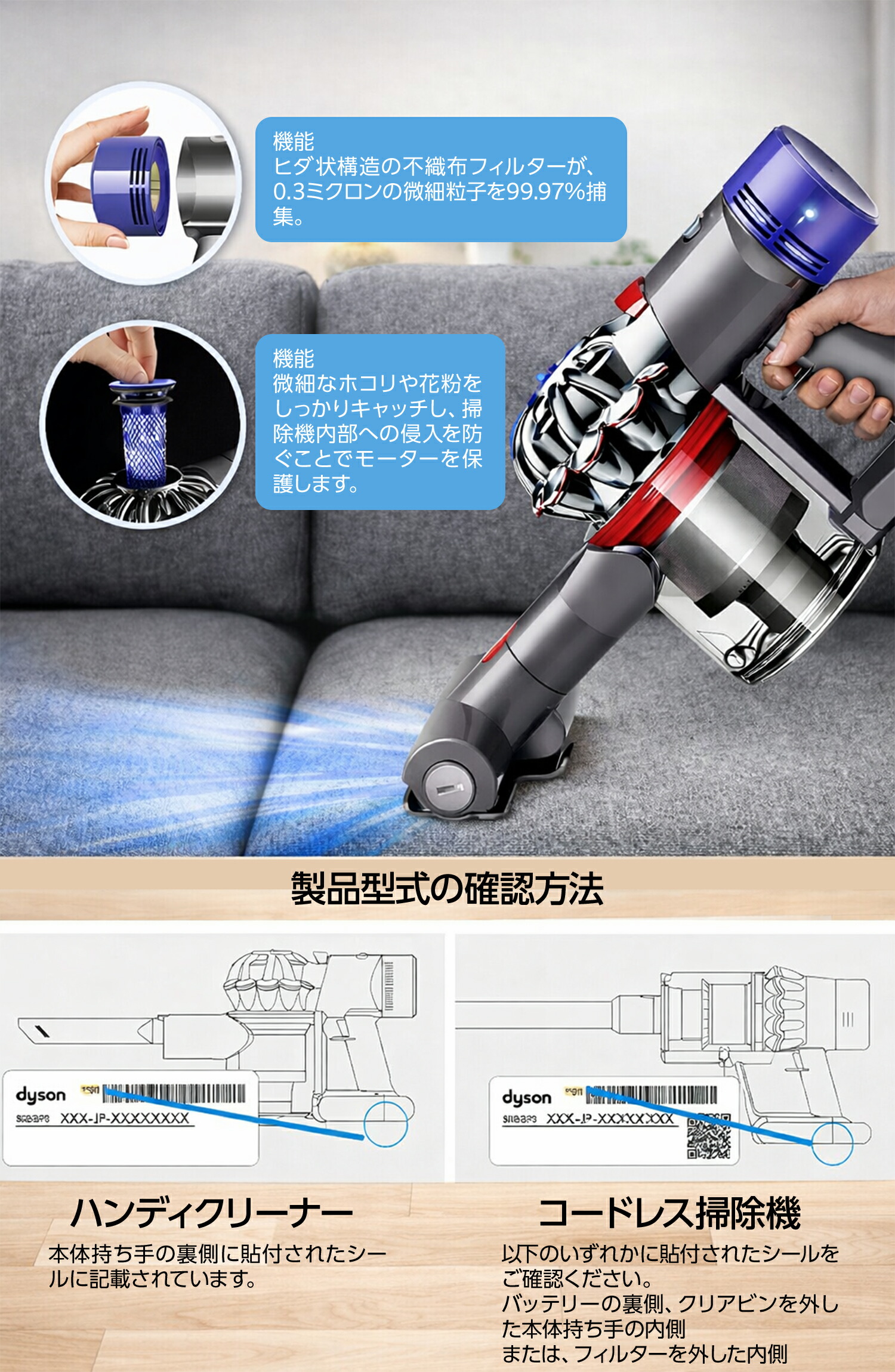 楽天市場】ダイソン掃除機フィルター V7 V8 SV10 SV11 H11シリーズ 4点