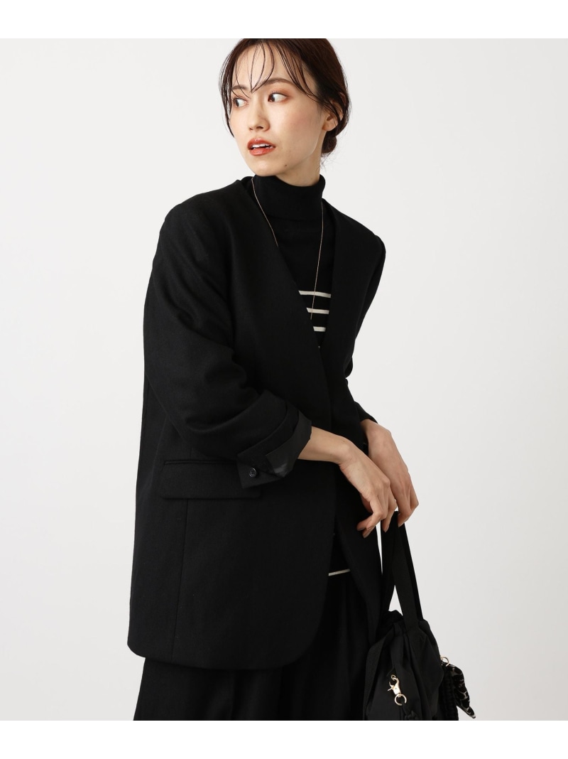 楽天市場】【SALE／60%OFF】ノーカラーホームスパンジャケット