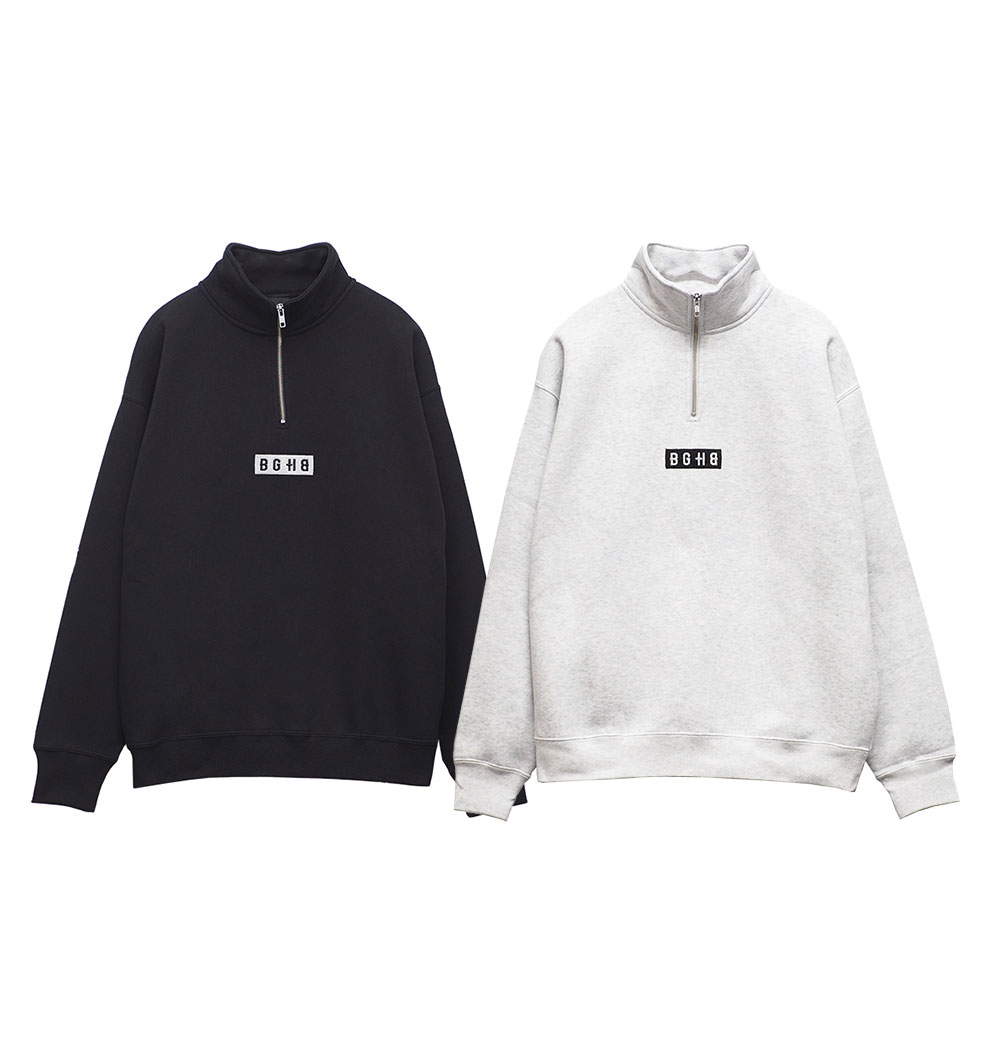 楽天市場】BAGARCH バガーチ HALF ZIP BOX LOGO SWEAT BH-1582 ハーフ