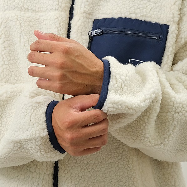 楽天市場】フリースジャケット カッパ メンズ ボア ボックスポケット