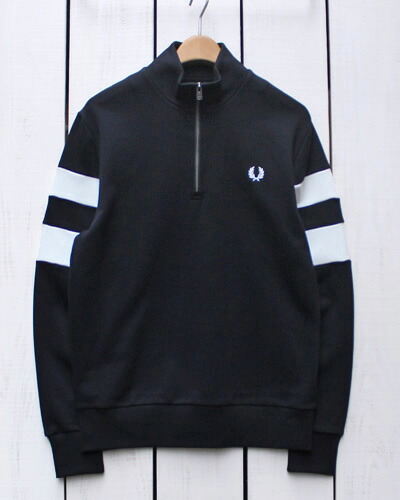 楽天市場】Fred Perry Tipped Sleeve Half Zip Sweat line trainer