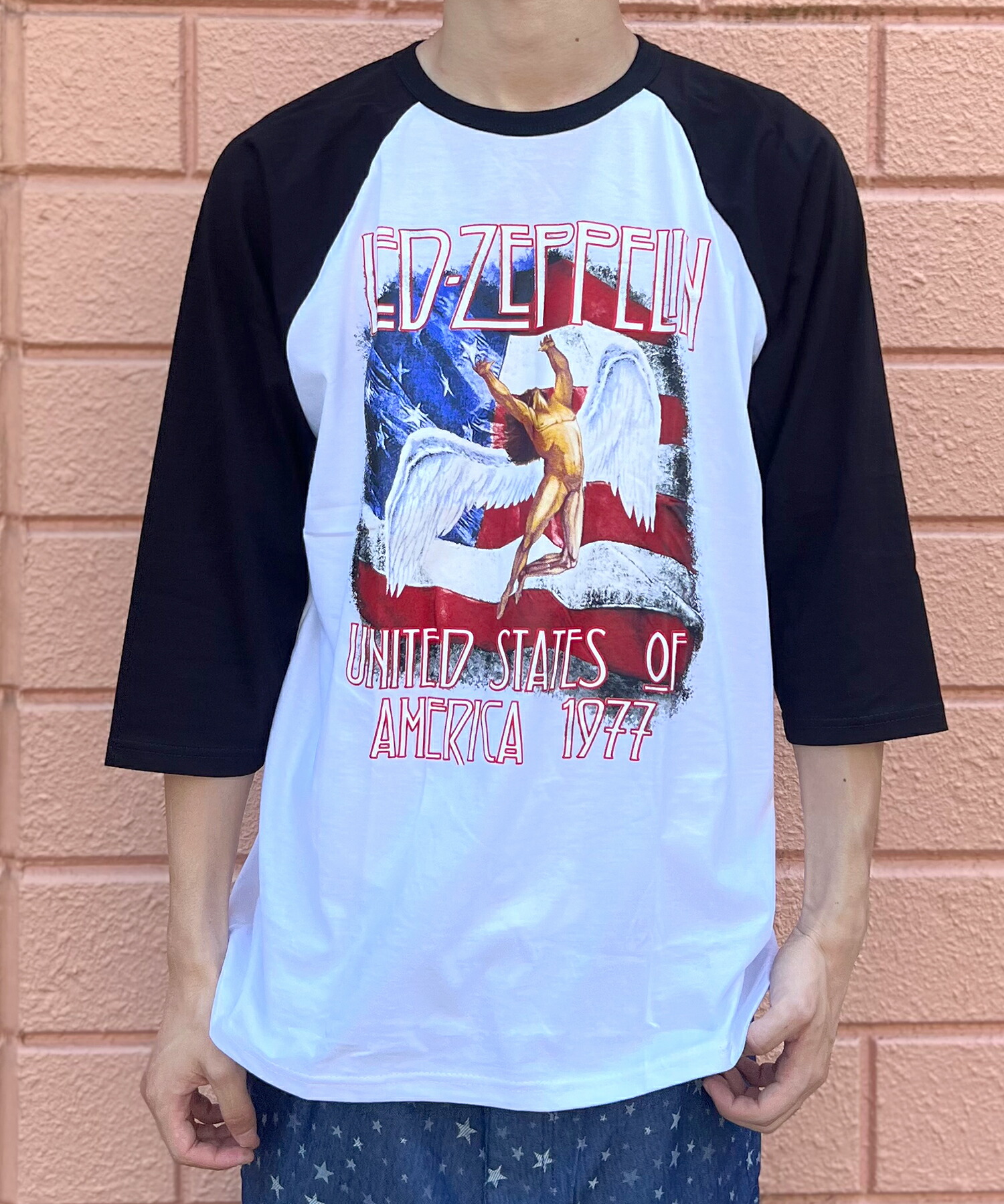 楽天市場】Led Zeppelin ラグラン Tシャツ 7分袖 メンズ レディース