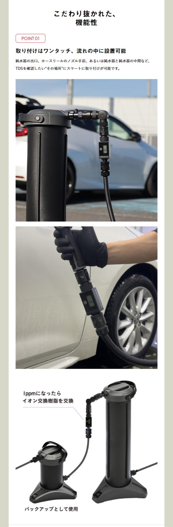 楽天市場】コネクタータイプTDSメーター ビューティフルカーズ