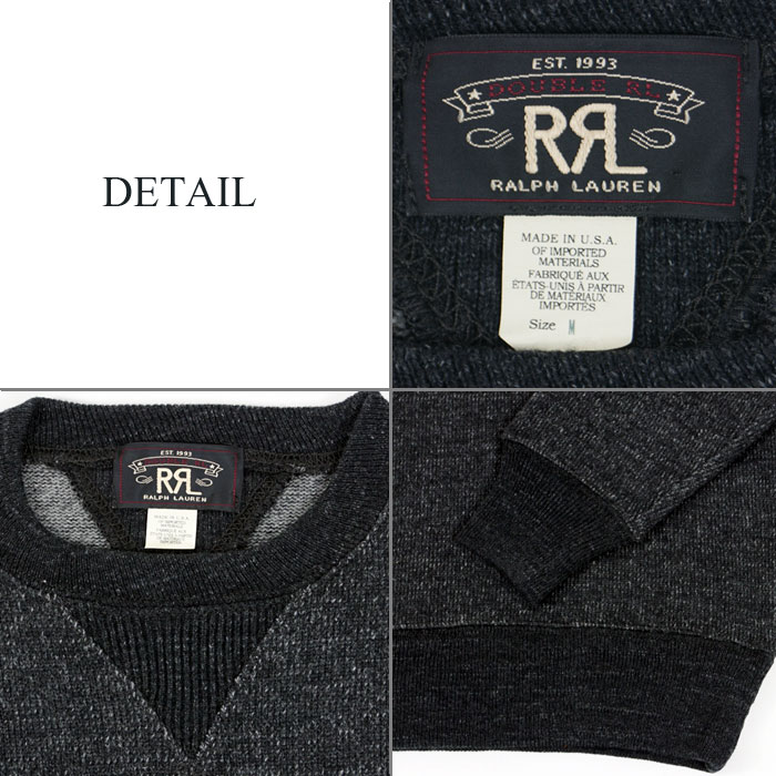 楽天市場】ダブルアールエル RRL ラルフローレン DOUBLE RL 両V クルー