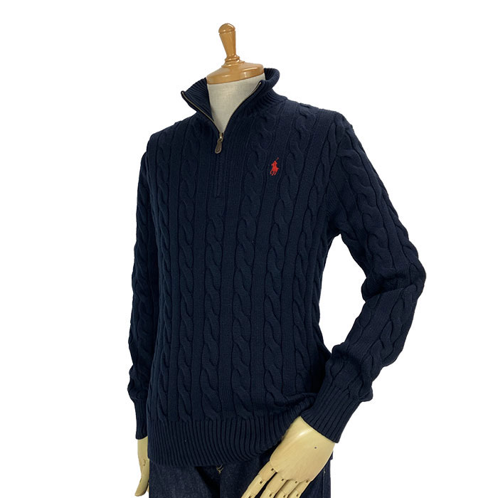 楽天市場】ラルフローレン POLO Ralph Lauren ケーブル ハーフジップ
