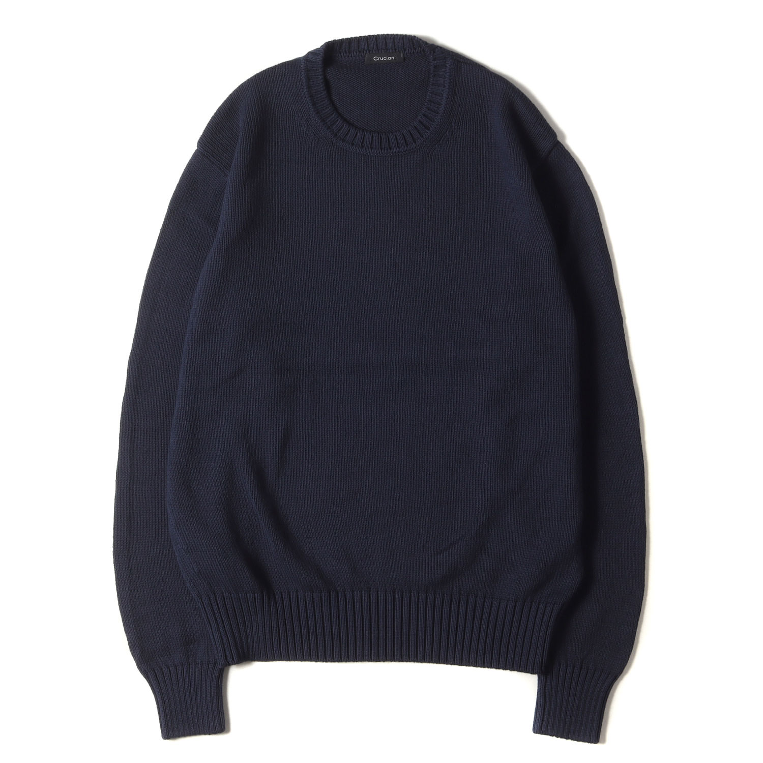 CRUCIANI ウール100% ネイビー タートルネック 50 Cruciani