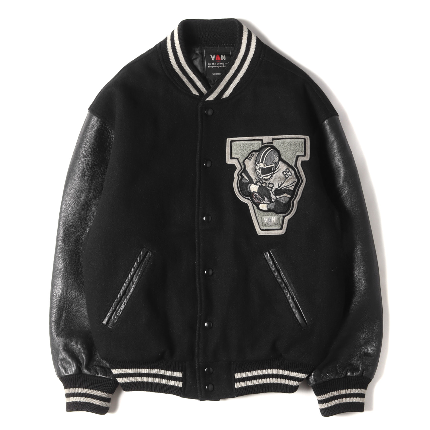 楽天市場】VAN ヴァン ジャケット サイズ:L 80s ワッペン付き 袖レザー