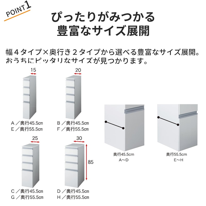 楽天市場】隙間収納 すきま サニタリー チェスト ◇ Cタイプ：幅25cm