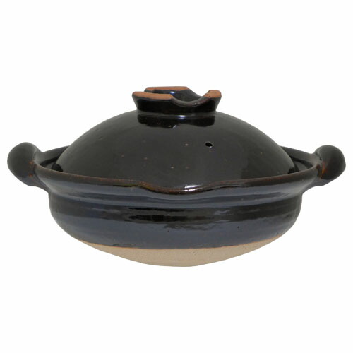 楽天市場】土楽窯 口付き黒鍋一尺 : ベルセーブ