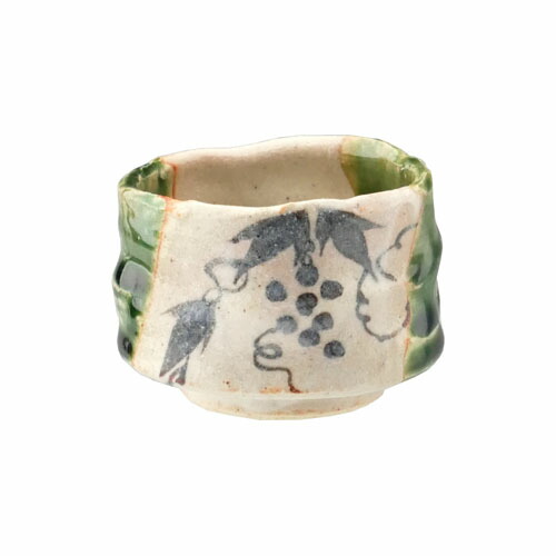 楽天市場】美濃焼 玉山窯 織部葡萄 ぐい呑み : ベルセーブ