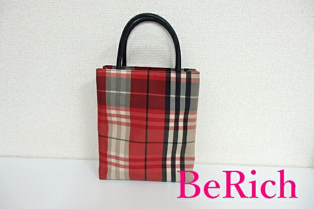 楽天市場】バーバリー BURBERRY ミニ トートバッグ ハンドバッグ 赤