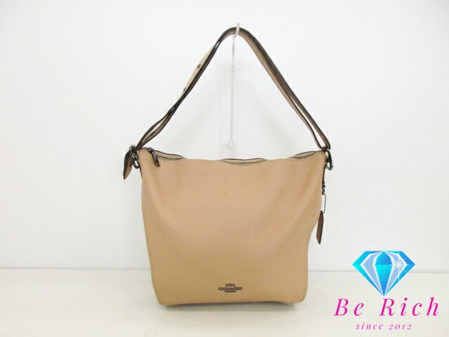 楽天市場】コーチ COACH レザー ショルダーバッグ 21378 ベージュ ロゴ
