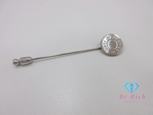 楽天市場】エルメス HERMES セリエ ピン ブローチ シルバー ロゴ