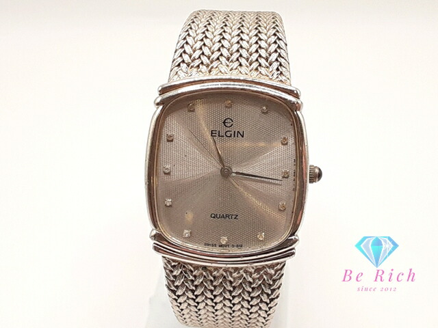楽天市場】エルジン ELGIN メンズ 腕時計 FK282 スクエア シルバー SS