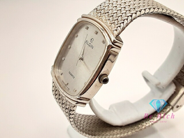 楽天市場】エルジン ELGIN メンズ 腕時計 FK282 スクエア シルバー SS