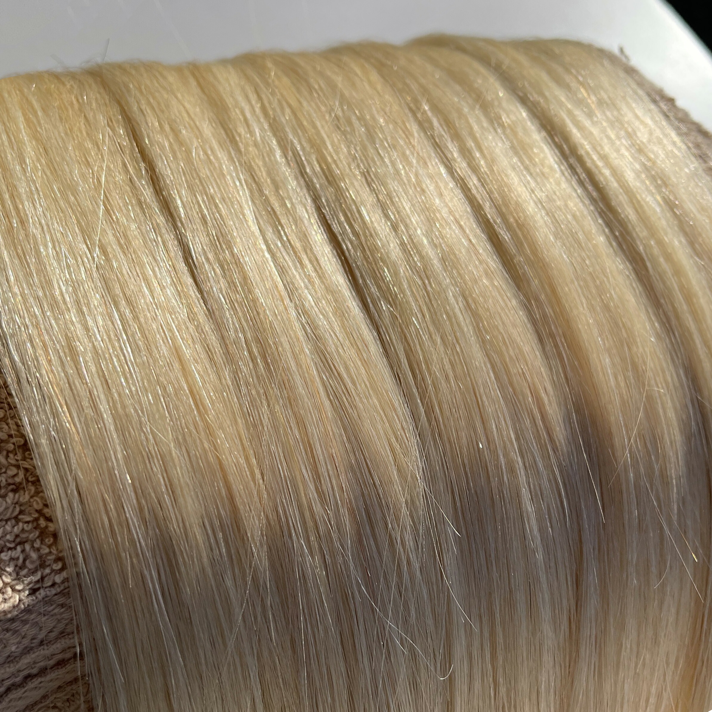 楽天市場】シールエクステ 人毛 ロング [ アッシュ ブロンド S-613