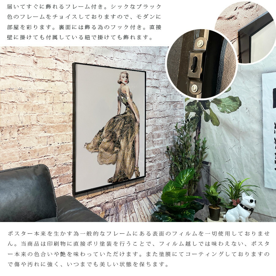 楽天市場】期間中ポイント10倍 アートパネル アートポスター マリリン