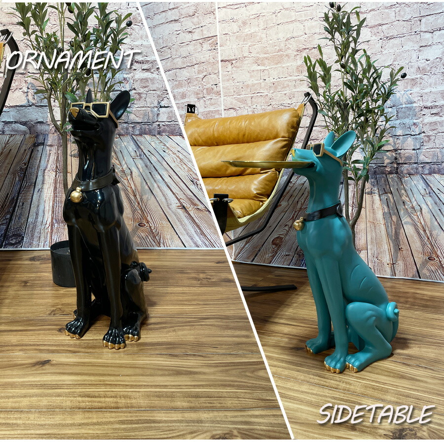 楽天市場】サイドテーブル 置物 雑貨 ポップ 犬 高さ 65cm おしゃれ