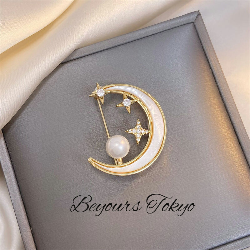 楽天市場】星（モチーフ月）（ブローチ｜レディースジュエリー
