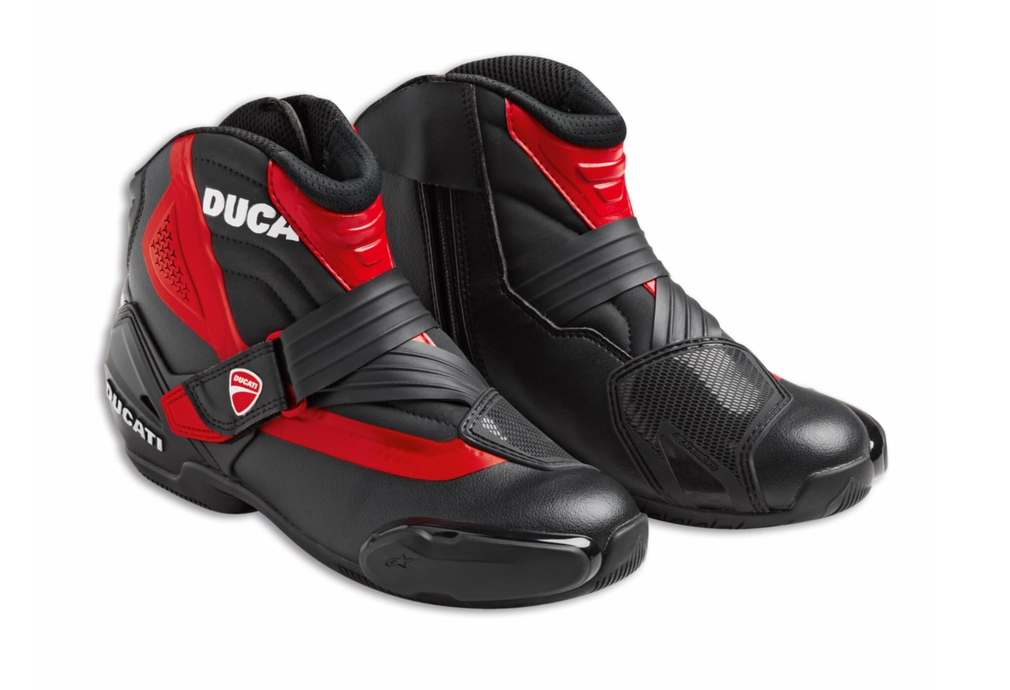 Ducati Corse バイク用靴 ブラック/レッド バイク用フットウェア-Ducati City